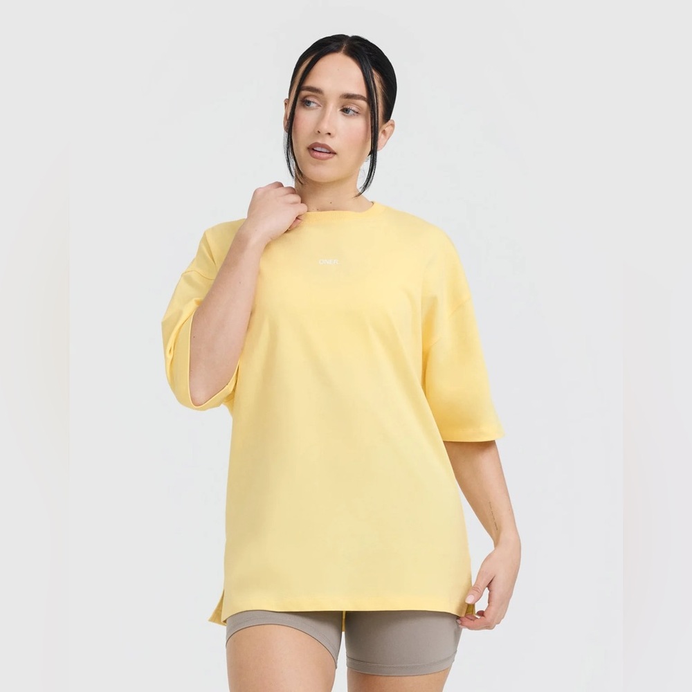 Oner Active Raising The Bar Graphic Unisex T-Shirt | Sherbert Yellow - S